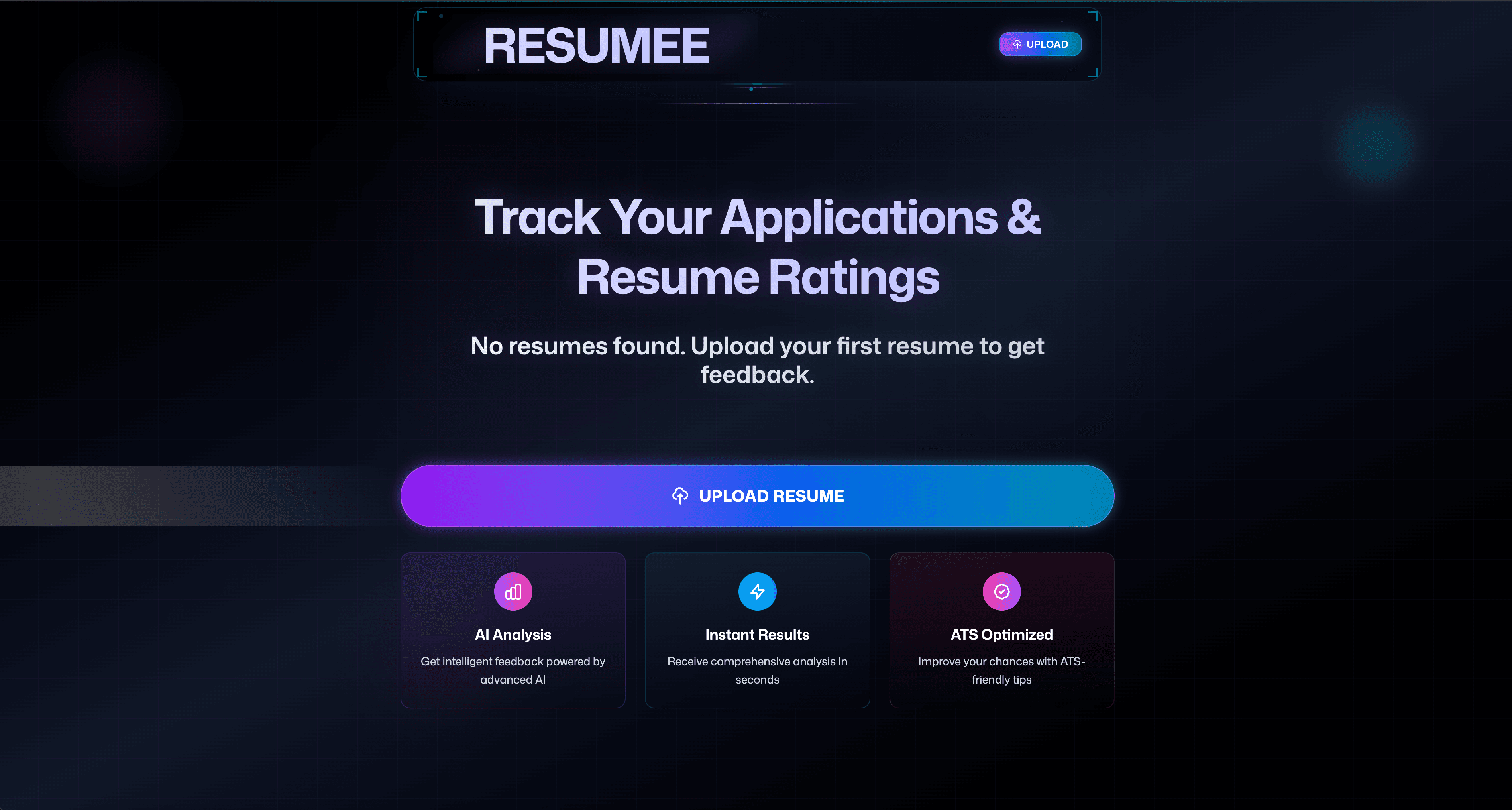 Screenshot of AI-Powered Resume Analysis Platform project