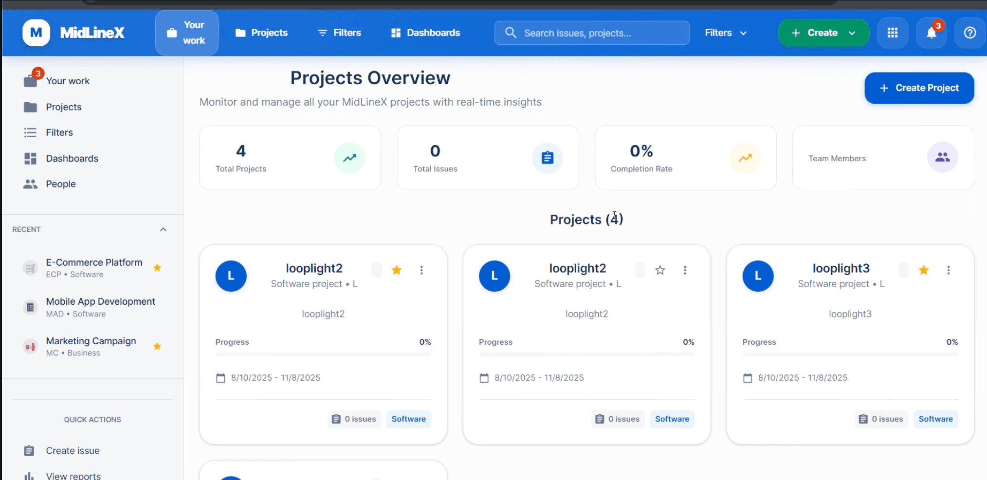 Screenshot of Collaborative Project Management Tool project